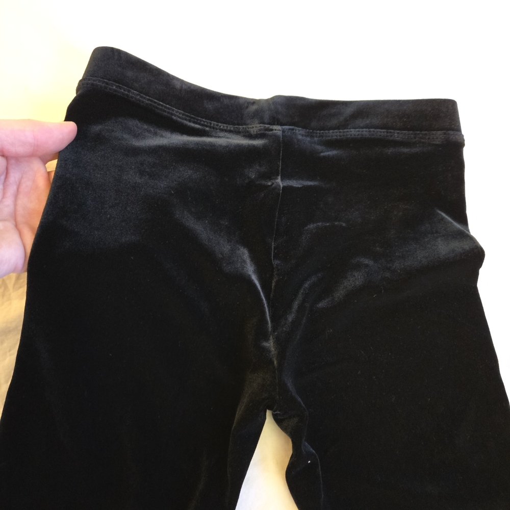Crewcuts J. Crew Girls Black Velvet Stretch Everyday Leggings EB3 - Picture 5 of 6